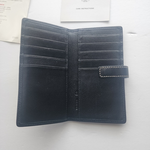 Coach Black Leather Card Wallet - Picture 2 of 5